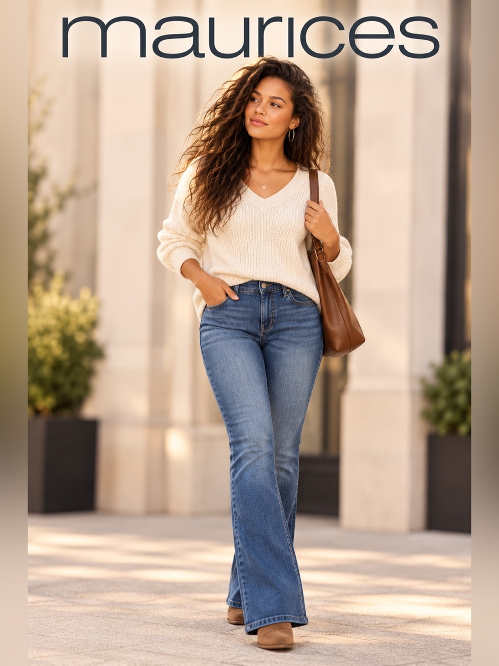 Maurices M Jeans Mid Rise Bootcut Jeans Medium Wash Size 16W REG